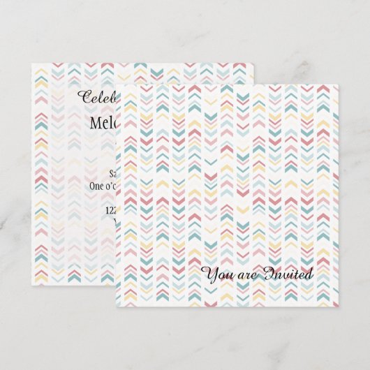 パステルアローズ 招待状 (正面/裏面)