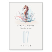 パステルアンダーウォーターホース海藻結婚サンゴ テーブルナンバー (正面)