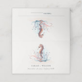 パステルアンダーウォーターホース海藻結婚サンゴ プレイスカード (外部開封)