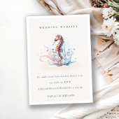 パステルアンダーウォーターホース結婚コーラルのウェブサイト エンクロージャーカード