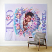 パステルアンダーザシー1st誕生日アフリカ系アメリカ タペストリー (インサイチュ(横))