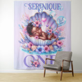 パステルアンダーザシー1st誕生日アフリカ系アメリカ タペストリー (インサイチュ)