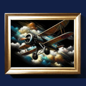 パステルアンティーク二面飛行機飛行機 ポスター