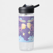 パステルアースエンジェルウォーターボトル – 星と翼 ウォーターボトル (左面)
