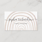 パステルアーチ |トレンディー抽象芸術ニュートラルオンホワイト 名刺 (正面)