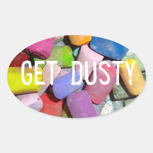 パステルアーティストステッカー 楕円形シール (正面)