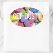 パステルアーティストステッカー 楕円形シール (バッグ)