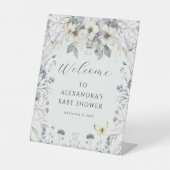 パステルアールヌーボーフラワーバタフライベビーガール 台座サイン (正面)