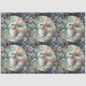 パステルアールヌーボーフローララビットデクページ 薄葉紙 (正面)