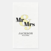 パステルイエローとブラックのMr. & Mrs. ウェディング (正面)