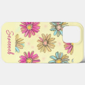 パステルイエローのデイジー花 Case-Mate iPhoneケース (裏面 (横))