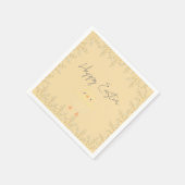 パステルイエローイースター紙ナプキンスパーソナライズされた- スタンダードカクテルナプキン (角)