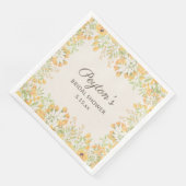 パステルイエローウォーターカラーフローラブライダルシャワー (コーナー)