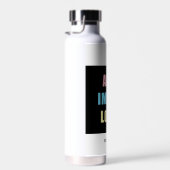 パステルイエローカスタマイズ可能なビジネスロゴ |写真 ウォーターボトル (右面)