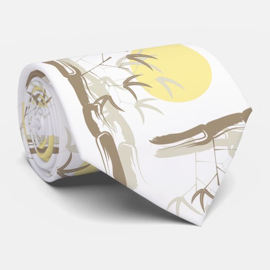 パステルイエローサンライズオリエンタルバンブーツリーガーデン ネクタイ (ロール)