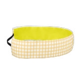 パステルイエロージンジャムプレイド市松模様にパターン アスレチックヘッドバンド (左)