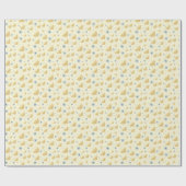 パステルイエローハヌカー(ユダヤ教)メノラースターデビッドパターン ラッピングペーパー (フラット)