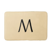 パステルイエローピンクのモノグラム バスマット (正面)