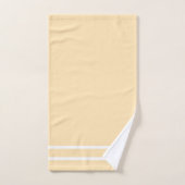 パステルイエローピーチサマーフルーツジオメトリックパターン バスタオルセット (ハンドタオル)