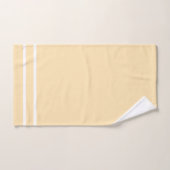 パステルイエローピーチサマーフルーツジオメトリックパターン バスタオルセット (ハンドタオル)