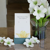 パステルイエローフラワージュエリーイヤリングディスプレイカード 名刺