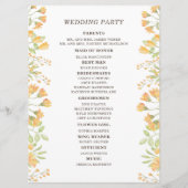 パステルイエローフローラ両面結婚式 プログラム (裏面)