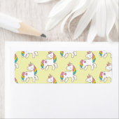 パステルイエローユニコーンパターンラベル ラベル (インサイチュ)