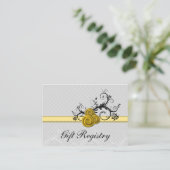 パステルイエローローズギフトレジストリカード エンクロージャーカード (スタンド正面)