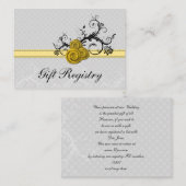 パステルイエローローズギフトレジストリカード エンクロージャーカード (正面/裏面)