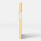 パステルイエロー背景に瞑想的な女性 iPhoneケース (右側面)