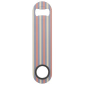 パステルイエロー、オレンジ、ブルーのストライプ スピード栓抜き (裏面)