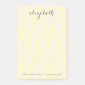 パステルイエロー&グレー女性用文房具スイート ポストイット (正面)