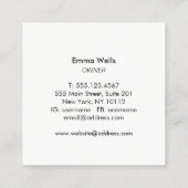 パステルイリジットホログラフィックレインボー抽象芸術 スクエア名刺 (裏面)