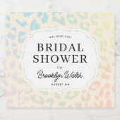 パステルイリジディセントアニマルプリントブライダルシャワー スパークリングワインラベル (シングルラベル)