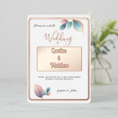 パステルイリ離れディセント結婚ズ夢のパステル 箔招待状 (立ち正面)