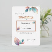 パステルイリ離れディセント結婚ズ夢のパステル 箔招待状 (立ち正面)