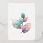 パステルイリ離れディセント結婚ズ夢のパステル 箔招待状 (裏面)