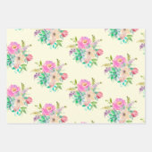 パステルイングリッシュガーデンブライダルシャワー ラッピングペーパーシート (正面3)