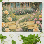 パステルイングリッシュコテージザカントリーサイド キッチンタオル (折り畳み)