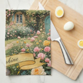 パステルイングリッシュコテージザカントリーサイド キッチンタオル (四つ折り)