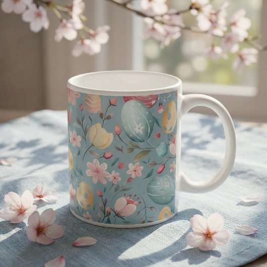 パステルイースターの花 デコレーション コーヒーマグカップ