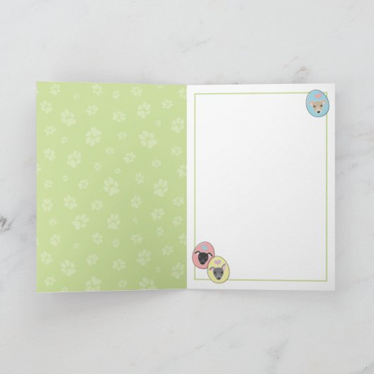 パステルイースターエッグおもしろいグイタリアンレイハウンド漫画 シーズンカード (内部)