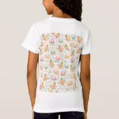 パステルイースターエッグとニンジンの水彩模様  Tシャツ (裏面)