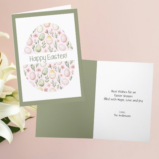 パステルイースターエッグカスタムハッピーイースター シーズンカード