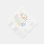 パステルイースターエッグスパーソナライズされたナプキンス 縁ありカクテルナプキン (角)