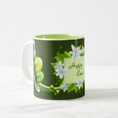 パステルイースターエッグズグリーン ツートーンマグカップ (正面左)