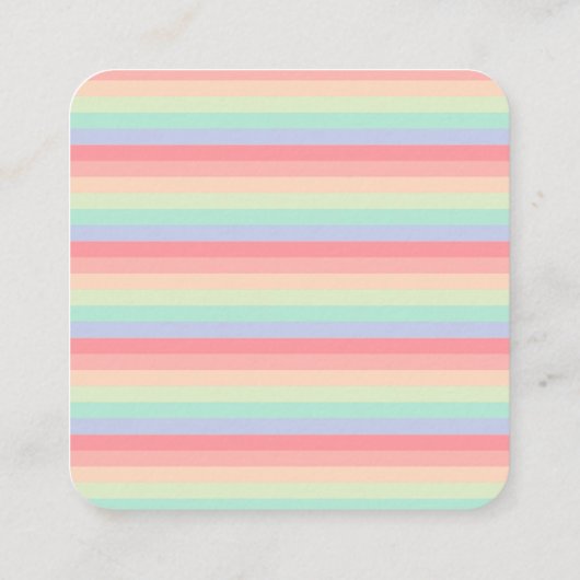 パステルイースターエッグバニーベビーシャワー エンクロージャーカード (裏面)