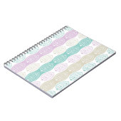パステルイースターエッグパターン – 春ホリデーデザイン ノートブック (左側)