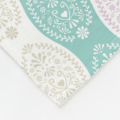 パステルイースターエッグパターン – 春ホリデーデザイン フリースブランケット (角)