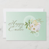パステルイースターエッグフローラクリスチャンハッピーイースター ノートカード (正面)